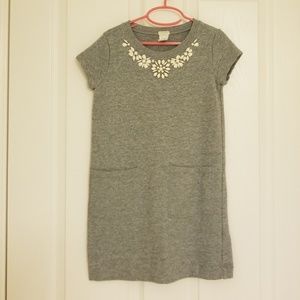 Jewel neckline sweatshirt dress by crewcuts